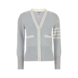 Thom Browne Women Light Grey Cotton Cardigan